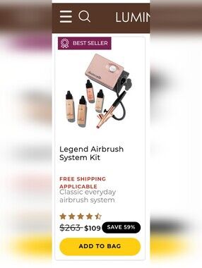 Luminess Legend Airbrush System Kit - Rose Gold